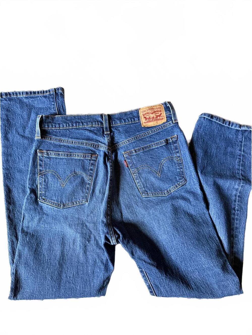 Levi's 501 button fly blue jeans 29x30 straight leg